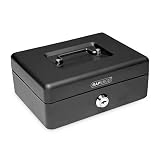 Rapesco SB0010B1 Caja Fuerte Portátil con Portamonedas, 25 cm de ancho, Negro