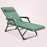 Sillas plegables de tela Silla plegable reclinable, silla de espalda de playa al aire libre, balcón Inicio Oficina de ocio Marco de hierro forjado Silla plegable, tumbona Sillas de jardín, cero graved