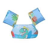 Runmeihe Chaleco de natación para niños de 2 a 6 años, natación Ideal Chaleco Flotabilidad de Las Bandas de Brazo de 30 a 60 Libras para pequeños (Azul)