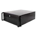 UNYKAch Caja Rack Mount UK 4129 Chasis Formato 4U 19' ATX, Fondo de 550 mm, 3 Bahías de 5,25”, 8 Bahías de 3,5”, Filtro Anti Polvo Frontal con Llave de Seguridad y Puerto USB 2.0