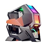 XINKO Caja de PC Gaming, Carcasa de Torre Completa para Juegos con diseño Exclusivo de subchasis Desmontable
