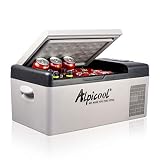 Alpicool C15 15 litros Mini Nevera de Coche portátil Eléctrica 12/24V CC Refrigerador de Coche para Hogar Aire Libre Camping, Viajes, Automóvil Enfriamiento de -20ºC a 20ºC