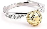 Harry Potter Anillo dorado de metal dorado y plateado, en caja de regalo.