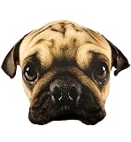 Splat Planet 3D Plush Pug Pillow Cojín Gigante Realista Juguete de peluche grande para niños Cojín de suelo único decorativo Cojín con temática animal Cojines de asiento para sillas de habitación