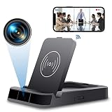 Mini Camara Espía de Vigilancia, 4K WiFi Cámara Oculta Espía Grabadora de Video con Micro Camara de Seguridad Interior IR Visión Nocturna Detector de Movimiento- Control con App iOS/Android