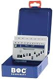 Bohrcraft Caja de metal vacía n.° 00801520019, m 10, 19 espacios para brocas 388 de HSS, color azul oscuro