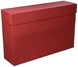 Elba 100580263 - Caja de transferencia de cartón forrado con tela, 10 cm, color rojo