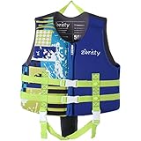 Zeraty Kids Chaleco Ayuda de natación para niños pequeños con Correa de Seguridad Ajustable Edad 1-9 años / 22-50 lbs/Azul