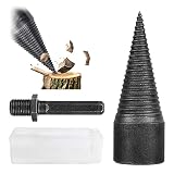 Iyowei 1Pcs Leña Taladro Separador de Madera Taladro, 45mm Cortador de Leña Divisor de Leña, Broca para Cortar Leña de Alta Resistente Acero, Divisor de Troncos de Madera para Taladro Eléctrico