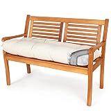 Spatium Cojines para Bancos Funda desenfundable, Impermeable 30 tamaños para Elegir de 7 Colores(100 x 40 x 10cm Beige)