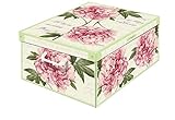 Kanguru Peonie Collection, Caja de almacenaje en Carton, Montaje facil 50 x 39 x 24 cm, Grande