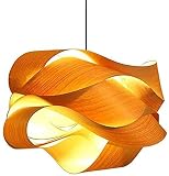 MQJ Lámpara de Techo de Bambú de Ratán, Lámpara de Techo de Luz de Celosía de Madera Handwiwood para Café, Restaurante, Luz de Techo de Suspensión para Hotel,60 cm