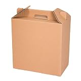 ONLY BOXES, Caja para Vino, Estuche de 6 Botellas de Vino, Caja para Lote de Navidad, Color marrón, 4 Unidades