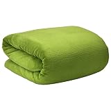 Beautissu Manta para sofá y Cama XXL Aurelia Cubre Sofa Manta Suave y cálida220 x 240 cm Microfibra Forro Polar Coral Oeko-Tex Verde