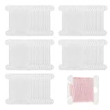 GZGXKJ 100 piezas Blanco Organizador de hilos para manualidades Bordar de Bobina de Hilo de Plástico Tarjetas de Punto de Cruz Bobinado Organizador de Hilo de Coser DIY de Costura de Almacenamiento