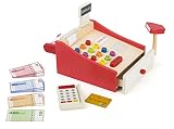 small foot company-Caja registradora Small Foot con Accesorios de Madera para niños a Partir de 3 años, con Lector escáner, Dinero de Juguete, Tarjeta EC, Rollo de Papel, Multicolor by Legler 11082