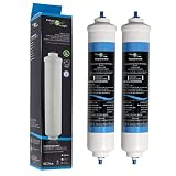 2 x Filtros de agua externo para frigoríficos americano Samsung / LG / Haier / Whirlpool / Bosch / Siemens / Daewoo