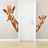 Pegatinas De Pared De Jirafa Traviesa Para Decoración De Habitaciones De Niños, Murales De Vinilo Ecológicos De Pvc, Decoración Del Hogar De Jardín De Infantes, Murales Artísticos