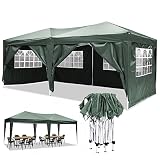 YUEBO Cenador Plegable Carpa 3x6 m Carpas Plegables Impermeables con 6 Paredes,Protección UV Gazebo Plegable Pergolas de Jardin Carpas para Exteriores,Fiestas