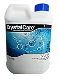 CrystalCare Algicida previene y Elimina Algas en Piscinas, Fuentes públicas, SPAS, Jacuzzis. Antialgas Botella 2 Lt.