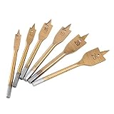 Broca de pala, broca de paleta, 6 piezas Brocas de paleta de acero con alto contenido de carbono de alta dureza para la industria doméstica
