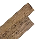 vidaXL 36x Lama de Suelo Baldosa Loseta Tarima Flotante Azulejo Salón Antiestático Ignífugo Impermeable Antideslizante 5,02 m² PVC 2mm Marrón