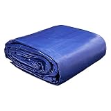 AmazonCommercial - Lona impermeable de poliéster multiusos, 9 x 12 m, 0,127 mm de espesor, azul, pack de 1 unidad