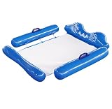 Queta Colchoneta Piscina, Hamaca Flotante Cama de Agua Flotador Tumbona Inflable del Agua Flotante Colchoneta para el Partido de la Piscina de la Playa, Hamaca de Agua 161×84cm