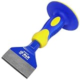 S&R Cincel Albañil Pala 76 x 216 mm con Protector Mano. Cortafrio para Azulejos, Baldosas, Piedra, Hórmigón HRC 52-58