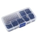 DollaTek 310PCS 2.54mm Macho Hembra Dupont Alambre de Puente y Hembra (1Pin 2Pin 3Pin 4Pin 5Pin 6Pin 8pin) Header Conector Caja Surtido Kit + Caja de plástico