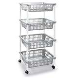Plastic Forte 4073, Gris con Blanco, 40 x 30 x 85 cm