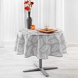 Douceur d'Intérieur Suavez de Interior LIFETTE - Mantel Redondo (180 cm), Color Gris