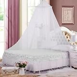 Mosquiteras para Camas, Dosel Cama Matrimonio, Universal Dosel para Cama Infantil Cama Individual, Repelente Mosquitos Bebe, Cúpula Cama Camping Jardin mosquitera Viaje con Kit de colocación(Blanco)