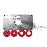 Geevorks Placa Inserción para Fresadora Aluminio de Inserción Bancos de Carpintería Máquina de Grabado de Aluminio Modelos de Fresas de Aluminio Máquina de Grabado con 4 Anillos