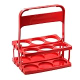 ZSDFW Portabidones plegables para botellas de cerveza, soporte para botellas, caja de bebidas, plegable, duradero, para bar, licor, vino, cerveza, organizador de tazas, color rojo