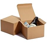 Switory Cajas de regalo Kraft de 25 piezas, 12,5x12,5x9cm cajas de regalo de papel Kraft con tapas para hacer manualidades, magdalenas, cajas de cartón para propuestas de dama de honor