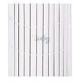 Suinga CAÑIZO de OCULTACIÓN blanco PVC 1 x 5 m, simple cara para jardines, terrazas y balcones.