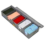 Bolsa de almacenaje de ropa con separadores rigidos organizador de armario bajo la cama cesta almacenamiento de ropa para camisas camisetas