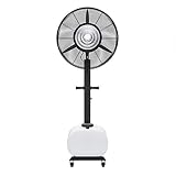 Ventiladores de pedestal de celosía Ventilador de nebulización Oscilante para exteriores Ventilador eléctrico de refrigeración industrial de pie - Ventilador eléctrico de refrigeración de 30 pulgadas