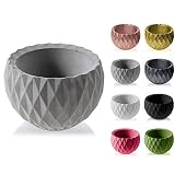 concrette Macetero de Cemento, Maceta de hormigón, diámetro de 7 cm, diámetro de 7,6 cm, 17 Colores