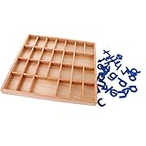Montessori Alfabetos Movibles Caja Letras Madera Juguete Educativo para Niños