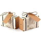 Cajas Bonitas Para Regalo Caja de Regalo Juego de 100 Cajas de Papel Natural para Bodas, Fiestas y Dulces