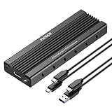 FIDECO Carcasa para Disco Duro M.2, Caja M.2 NVMe/SATA PCIe USB 3.1 con UASP, 10Gbps Carcasa SSD M.2 para para M-Key y B+M Key M.2 NVME o SATA SSD 2230/2242/2260/2280