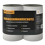 LEOCRAFT 2 protectores de cantos de puerta de 2 m de largo, autoadhesivos, color gris