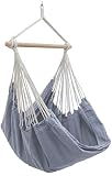 AMANKA XXL Silla Colgante para Sentarse 2 Personas 185x130cm Gira 360° Gris Claro