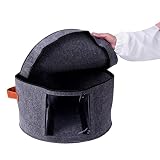 Eayoly Caja para Sombreros Redonda, 28 X 43 Cm Caja De Almacenamiento para Sombreros, Plegable Caja Sombrerera De Fieltro con Tapa para Hombres Y Mujeres, Adecuada para Diferentes Tipos De Sombreros