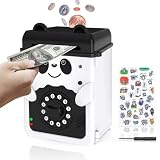 MOMMED Huchas Infantiles, Caja Fuerte niños con contraseña, Hucha cajero automatico Que admite Monedas y Billetes, Regalos para niños en Navidad, año Nuevo y cumpleaños