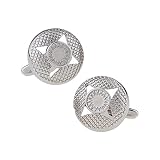 Lieson Gemelos para hombre con gemelos para boda redonda con celosía de esmoquin, Cobre
