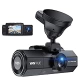 VANTRUE N2S 4K GPS Dashcam Doble 1440P Cámara, visión Nocturna de Corte infrarrojo, monitoreo de estacionamiento Las 24H, 3840x 2160P Frontal, Supercondensador 320° salpicadero Sensor G Máx.26GB