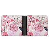 Billetera De Hombre Jardín Flores Tropical Protea Plantas Selva Flamencos Formato De Cartera Tarjetero Cartera Fina De Piel